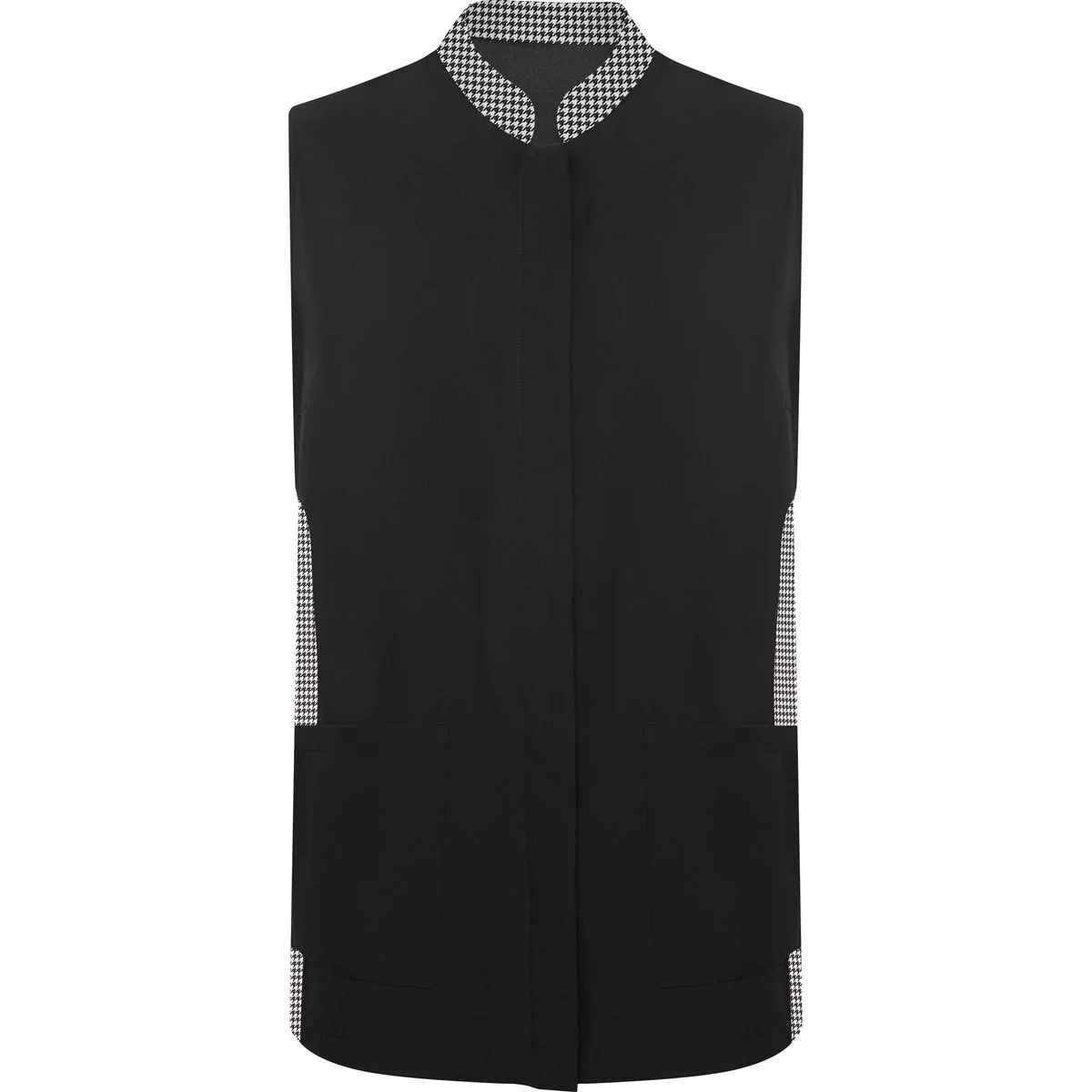 Roly DE9105 Aldany Mouwloze Scrubtop Dames – Black (contrast grijs)