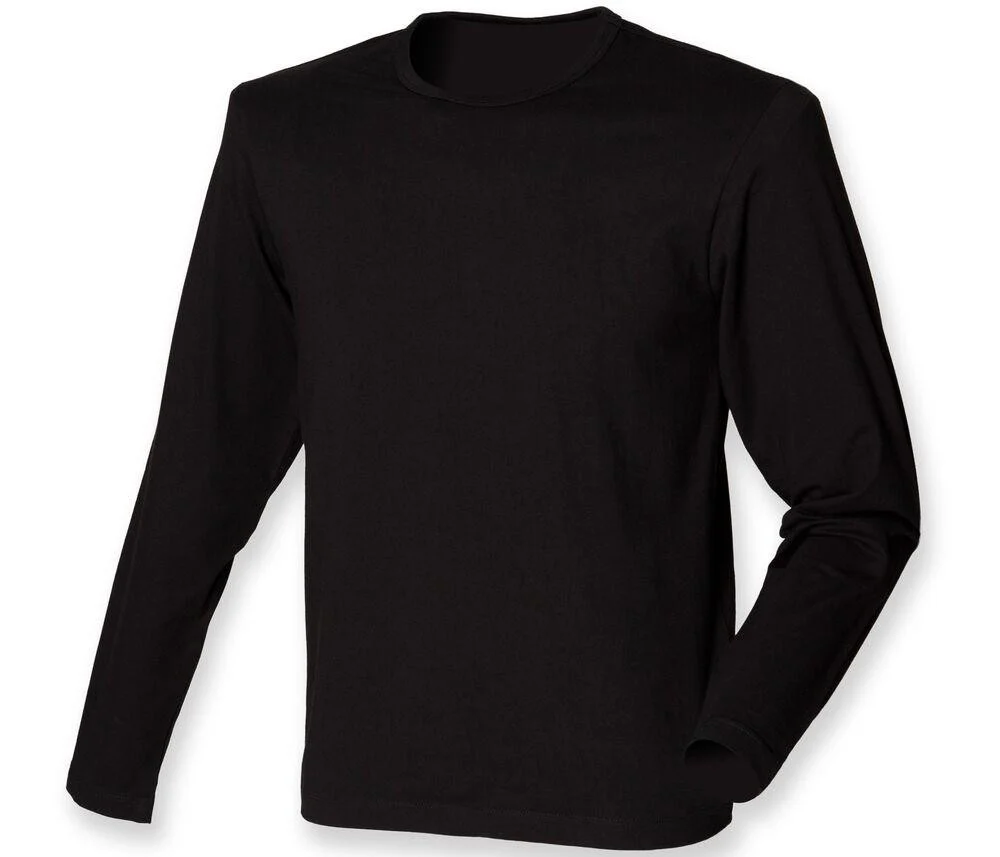 SF Men SF124 Stretch T-shirt Lange Mouwen Heren – Black