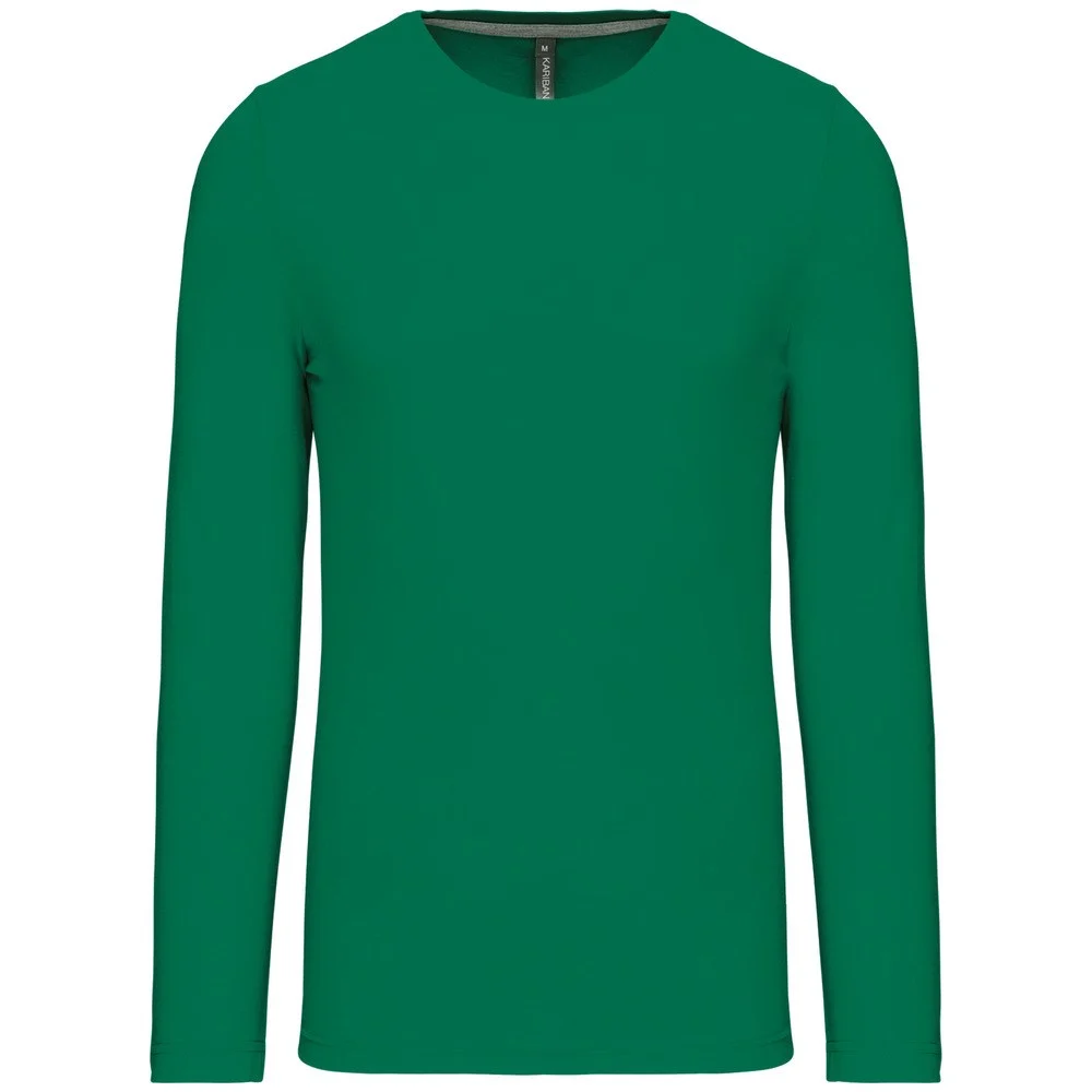 Kariban K359 T-shirt Lange Mouwen Heren – Kelly groen