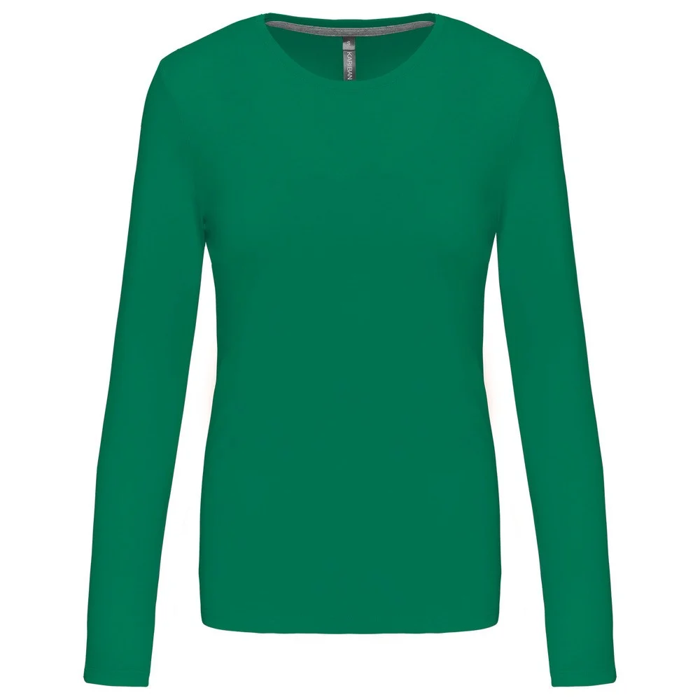Kariban K383 T-shirt Lange Mouwen Dames – Kelly groen