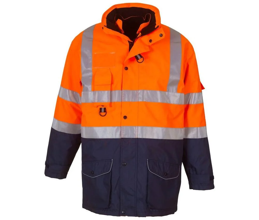 Yoko YK711 Parka Hoge Zichtbaarheid – Hi Vis Orange/Navy