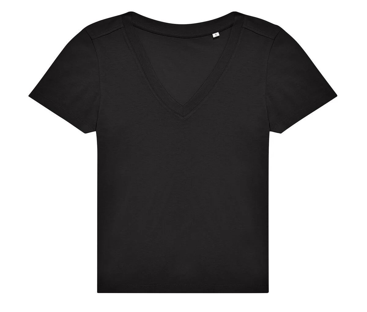 B&C BC01VW V-hals T-shirt Dames – Black