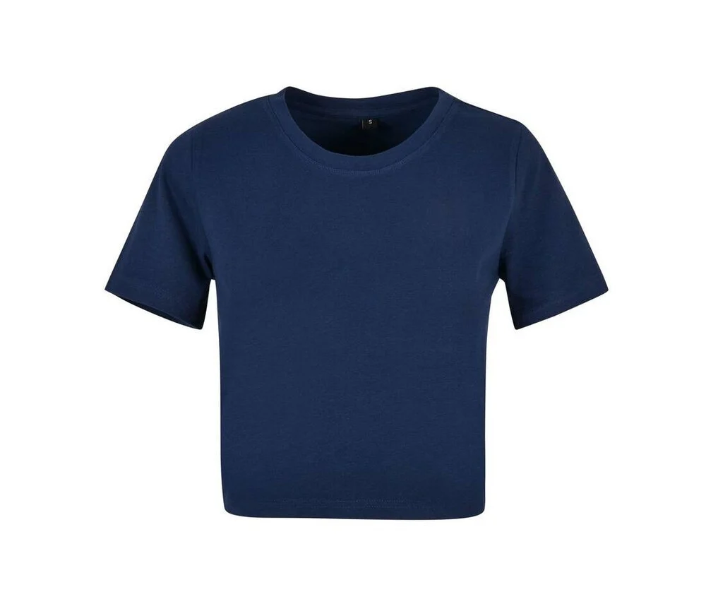 Build Your Brand BY042 Cropped T-shirt Dames – Light Navy