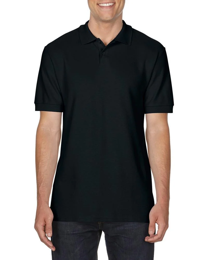 Gildan GN480 Softstyle Dubbele Piqué Polo – Black