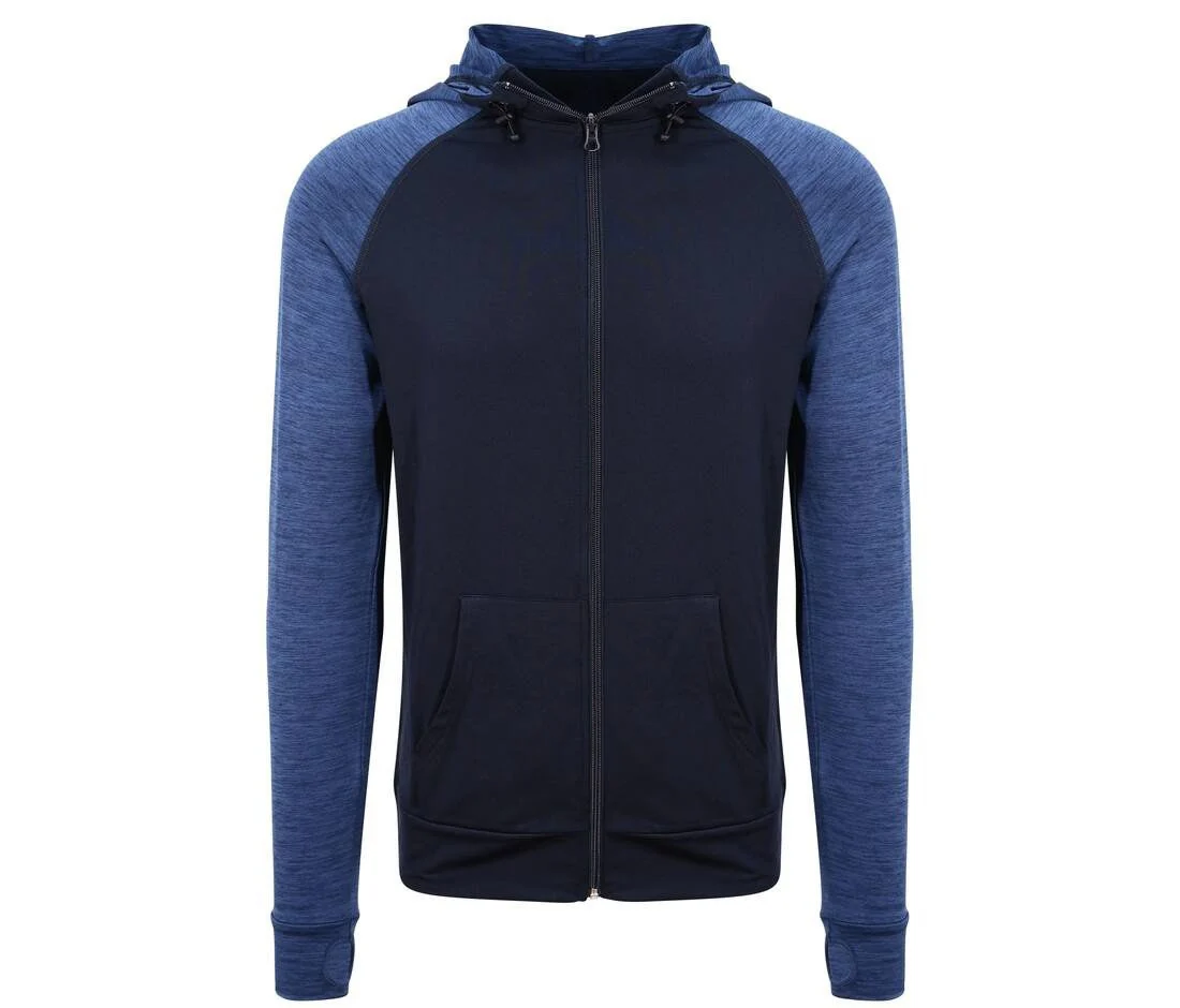 Just Cool JC057 Cool Contrast Zoodie Heren – Navy / Navy Melange