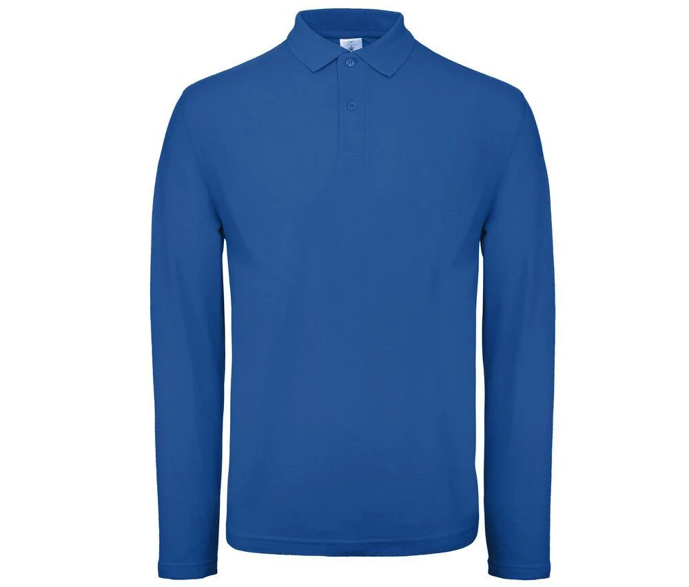B&C ID1LS ID.001 Polo Lange Mouwen Heren – Royal blue