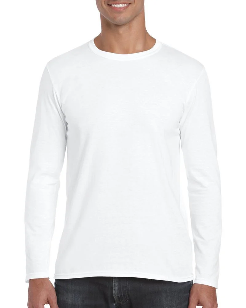 Gildan GN644 Softstyle T-shirt Lange Mouwen – White