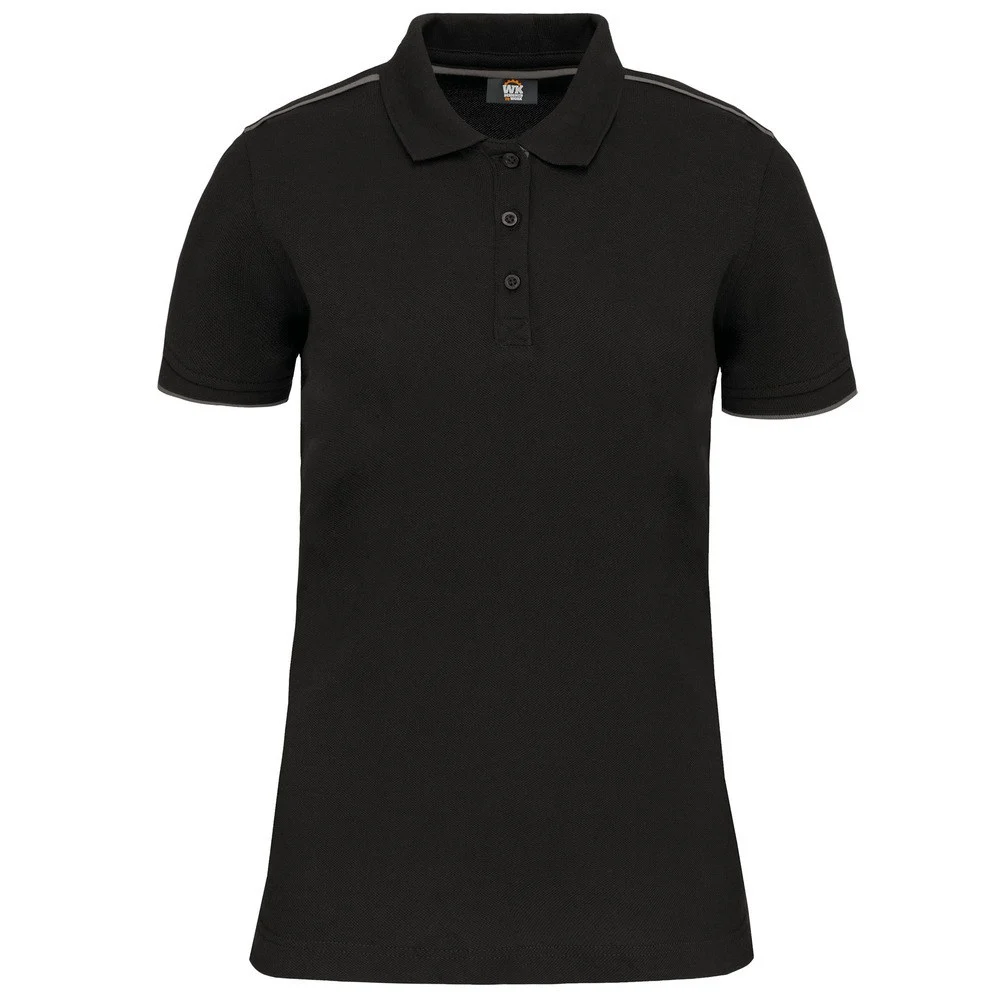 WK. Designed To Work WK271 DayToDay Tweekleurig Polo Dames – Zwart / Zilver