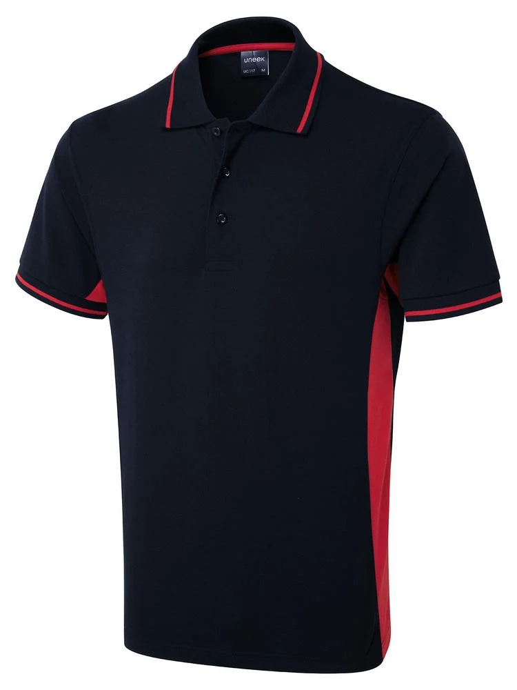 Radsow by Uneek UC117 Tweekleurig Polo – Marine/Rood