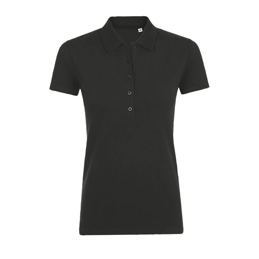 SOL'S 01709 Phoenix Stretch Polo Dames – Zwart