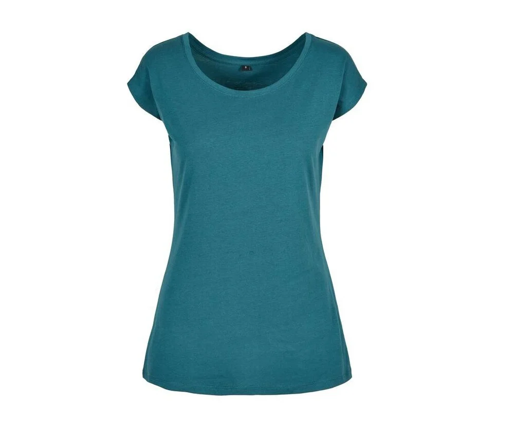 Build Your Brand BYB013 Wide Neck T-shirt Dames – Teal
