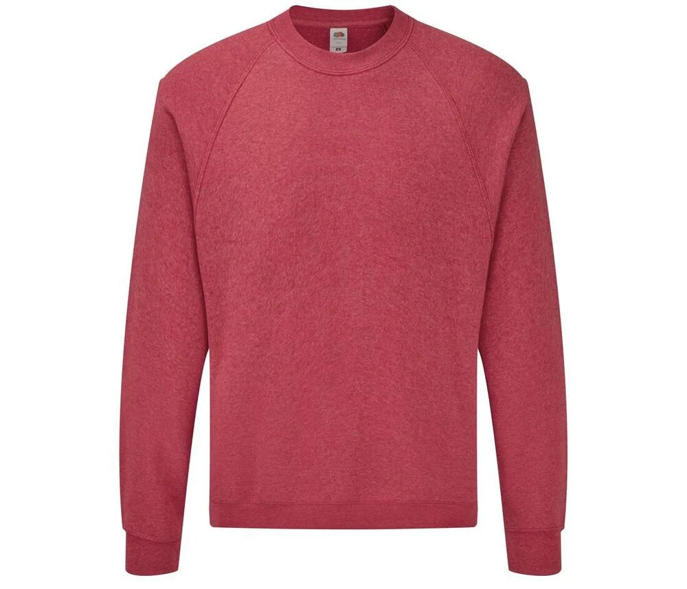Fruit of the Loom SC260 Raglan Sweater – Vintage Heather Red