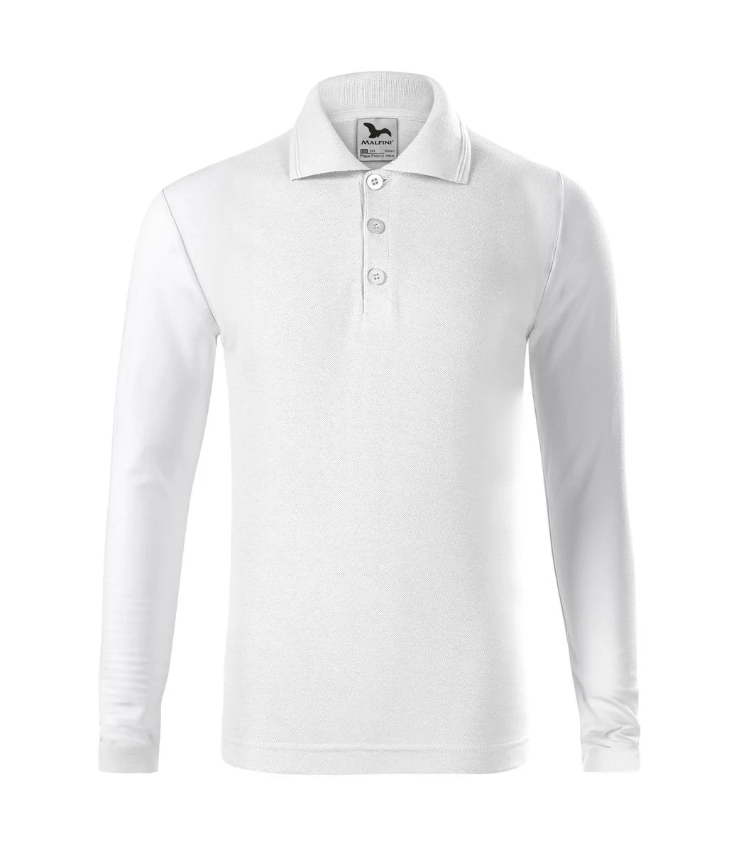 Malfini 241 Polo Lange Mouwen – Wit