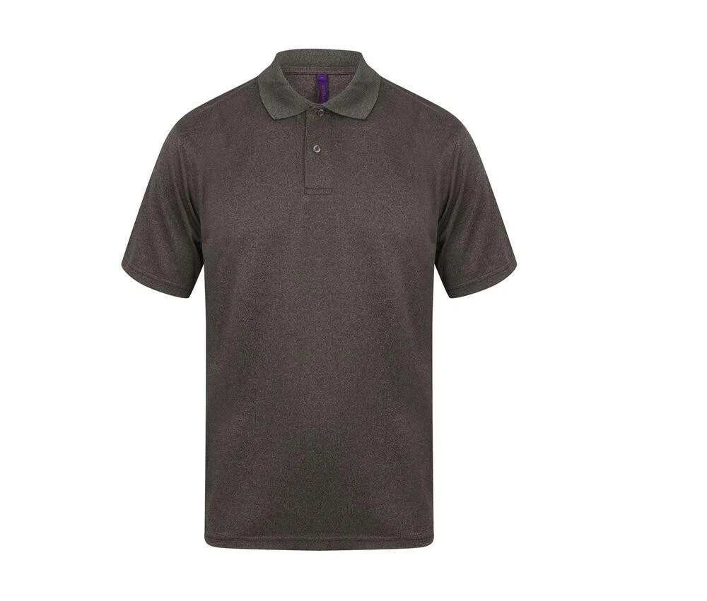 Henbury HY475 Coolplus® Polo – Heather Charcoal