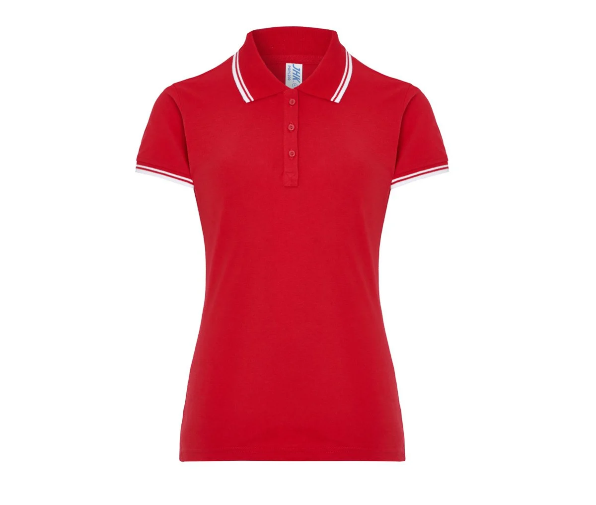 JHK JK206 Piqué Polo Dames – Red/White