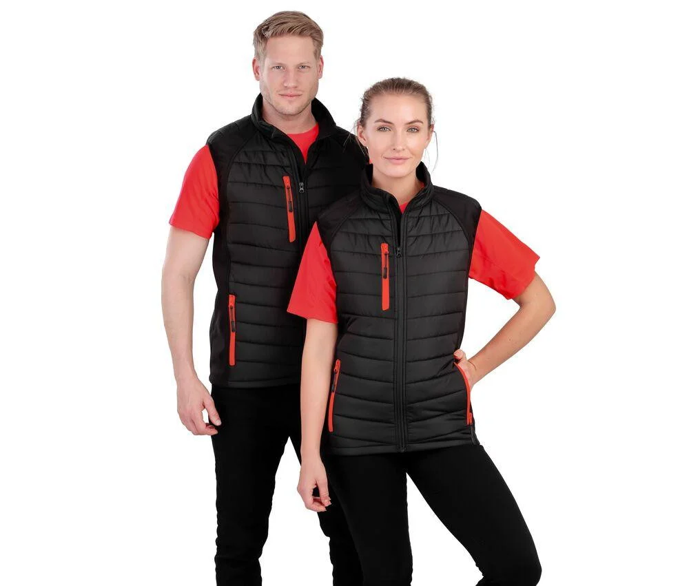 Result RS238 Gewatteerde Bodywarmer – Black / Orange