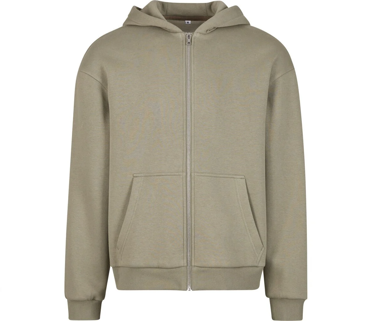 Build Your Brand BY285 Fluffy Ritshoodie – Pale Olive