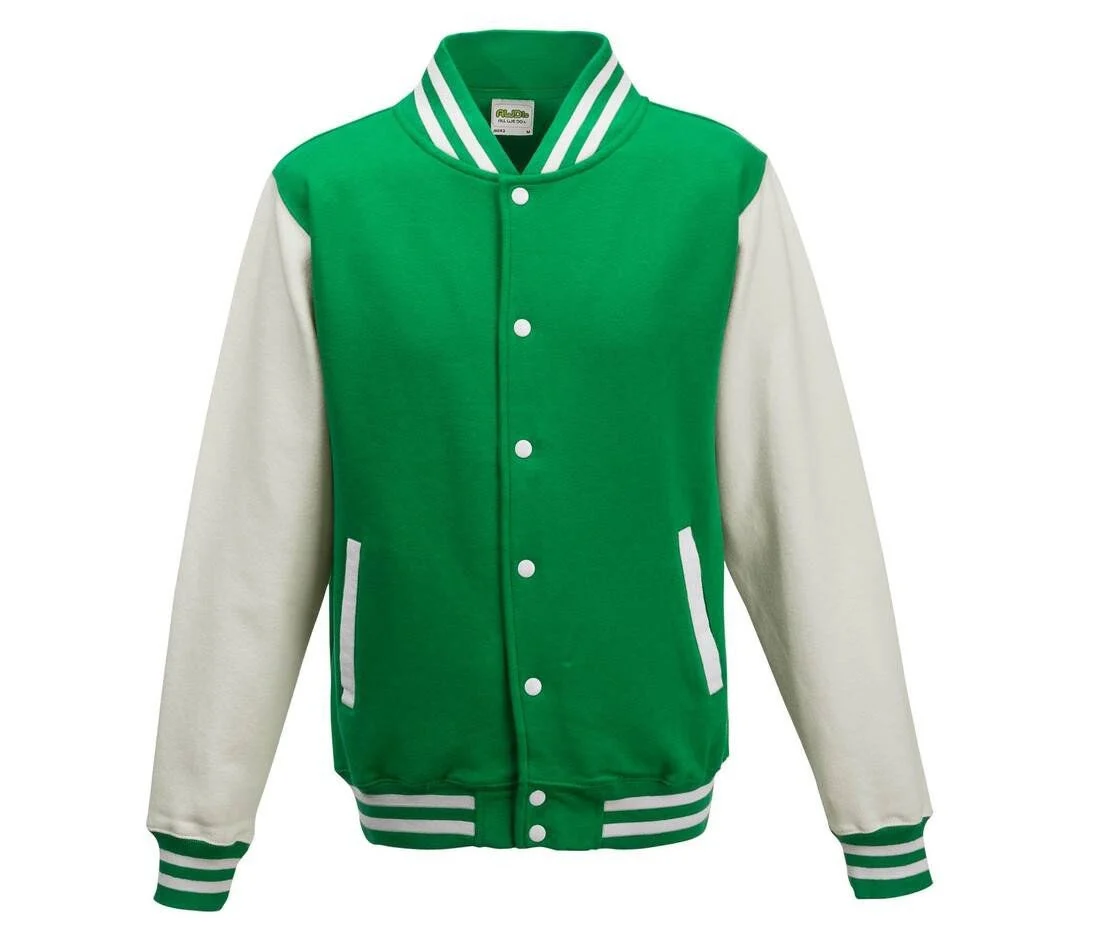 AWDIS JH043 Varsity Collegejas – Kelly Green/White