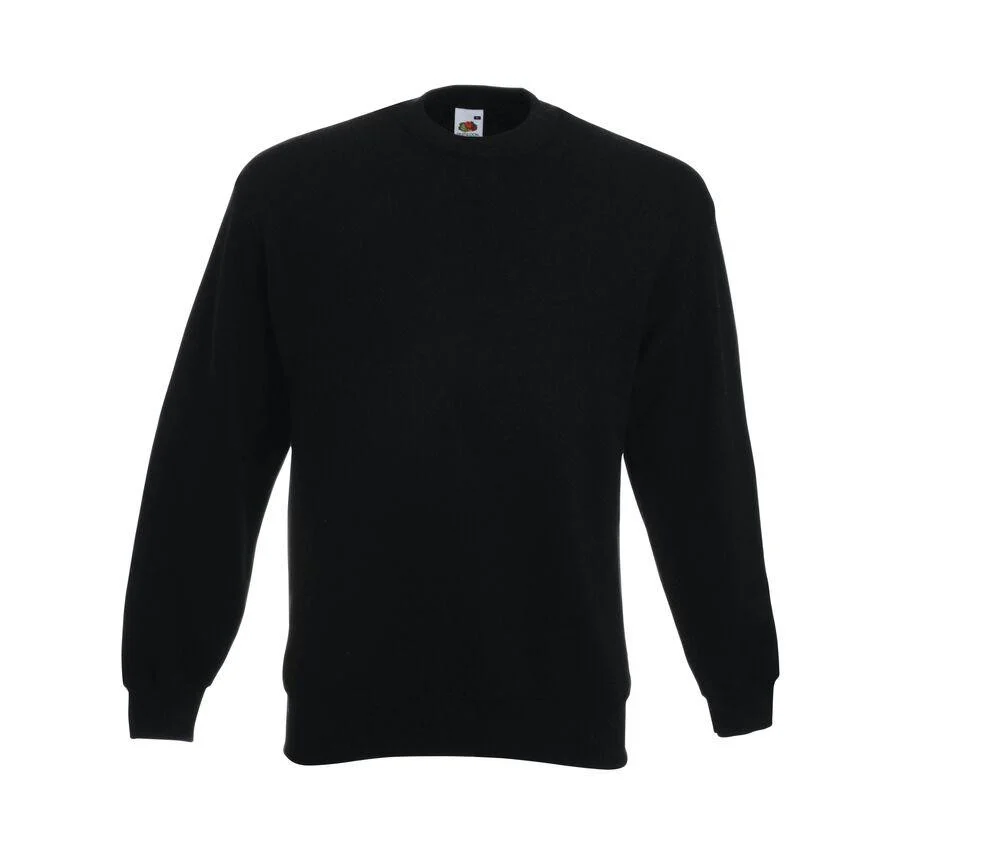 Fruit of the Loom SC250 Set In Sweater – Black