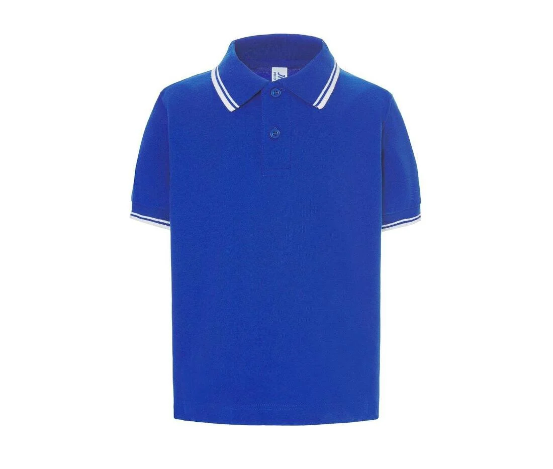 JHK JK205K Piqué Kinderpolo – Royal Blue / White