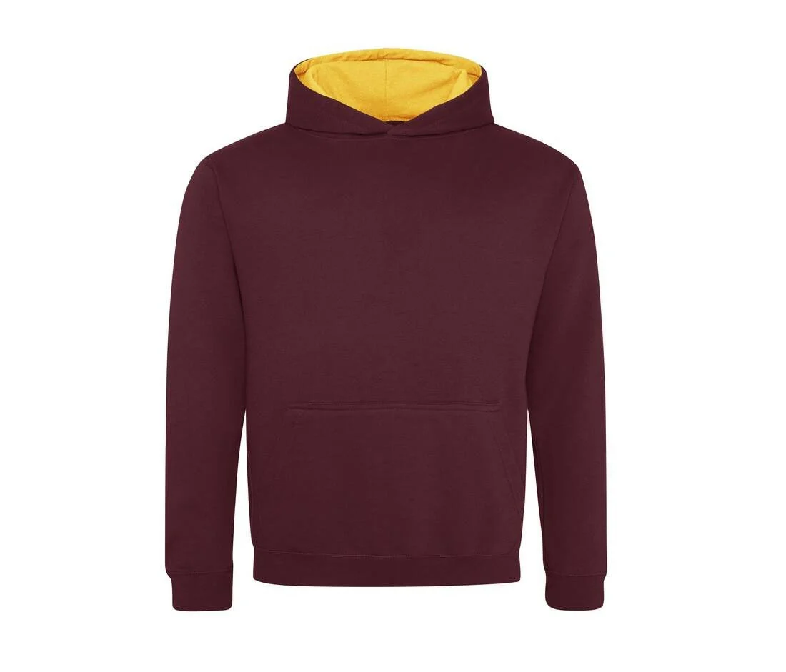 AWDIS JH03J Varsity Kinderhoodie – Burgundy/ Gold