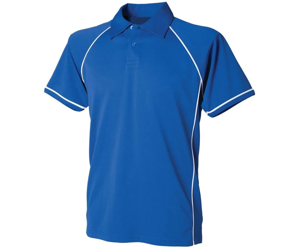 Finden & Hales LV370 Performance Polo – Royal / White