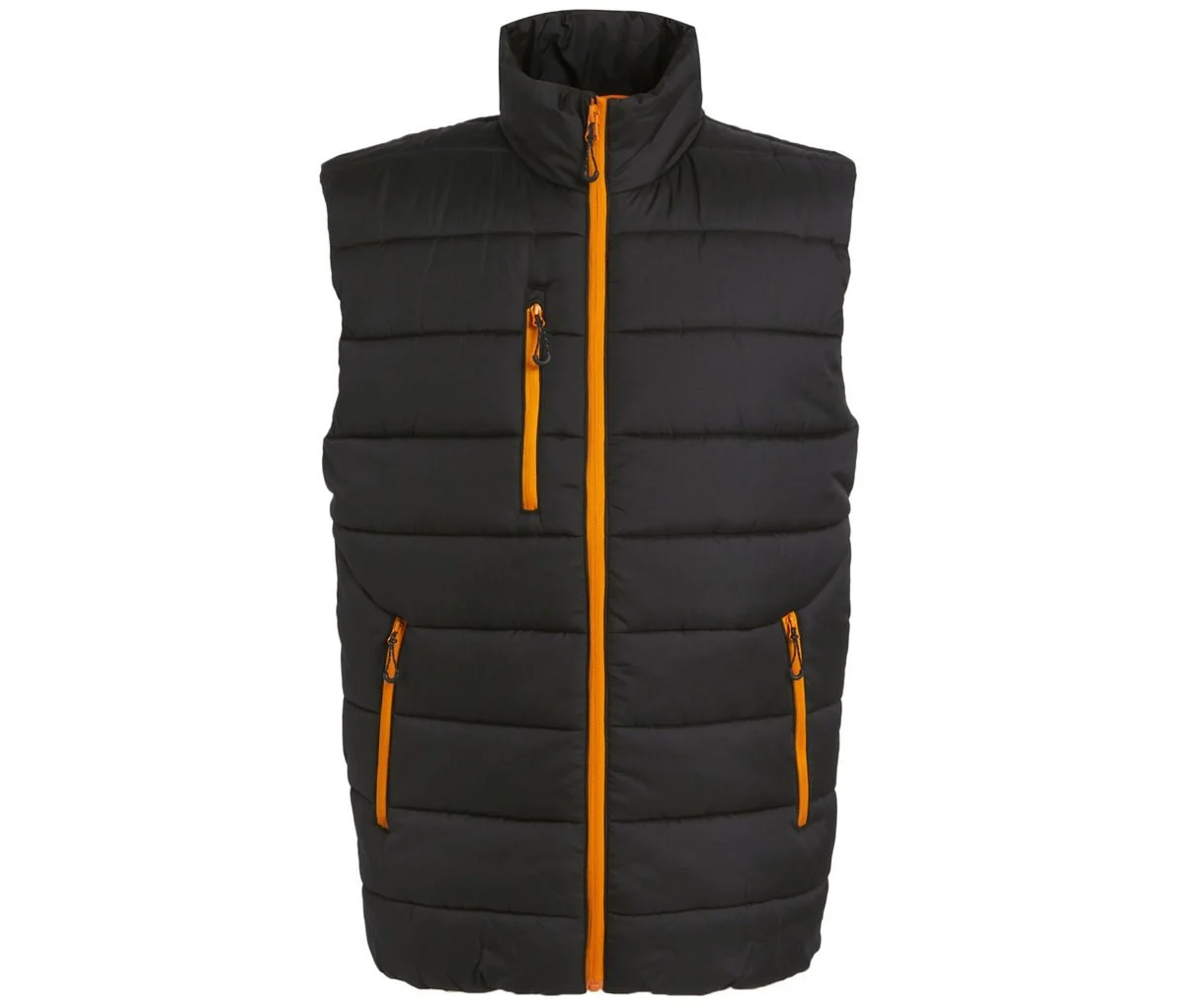 Regatta RGA892 Gewatteerde Bodywarmer Heren – Black / Pop Orange