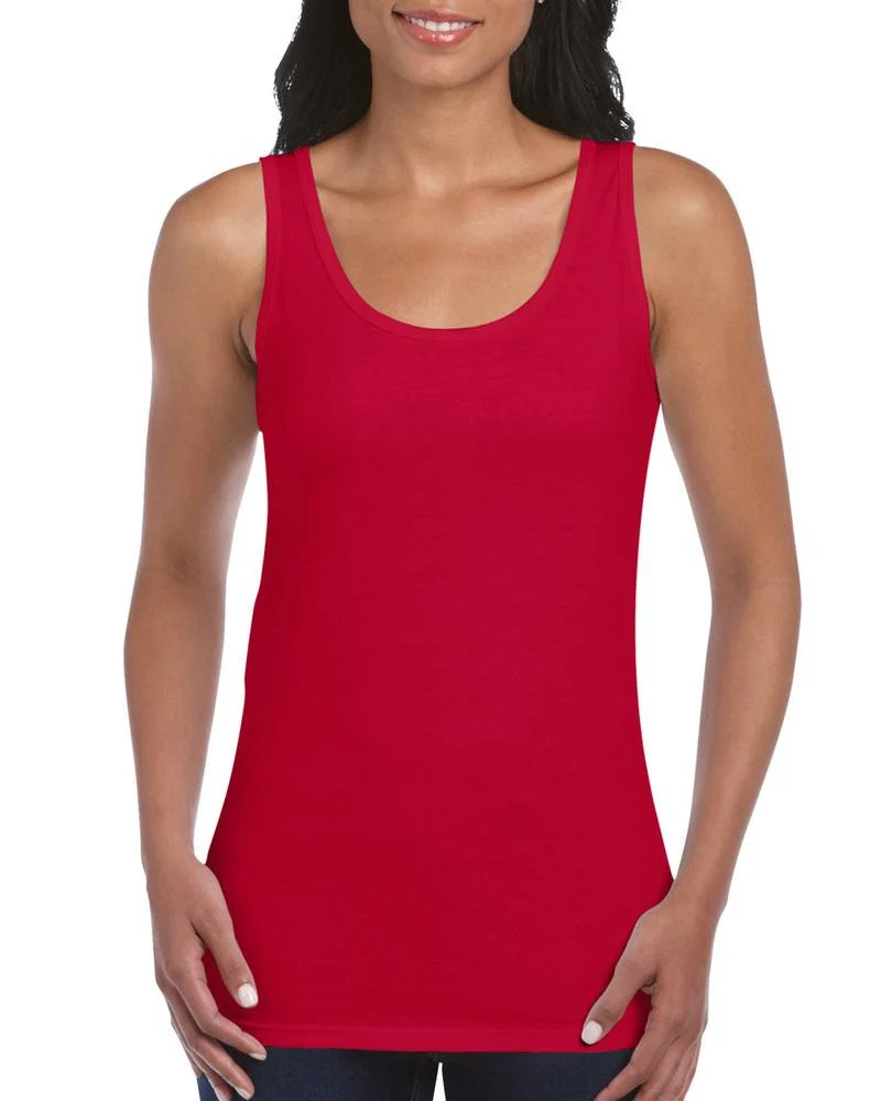 Gildan GN642 Softstyle Tanktop Dames – Cherry red