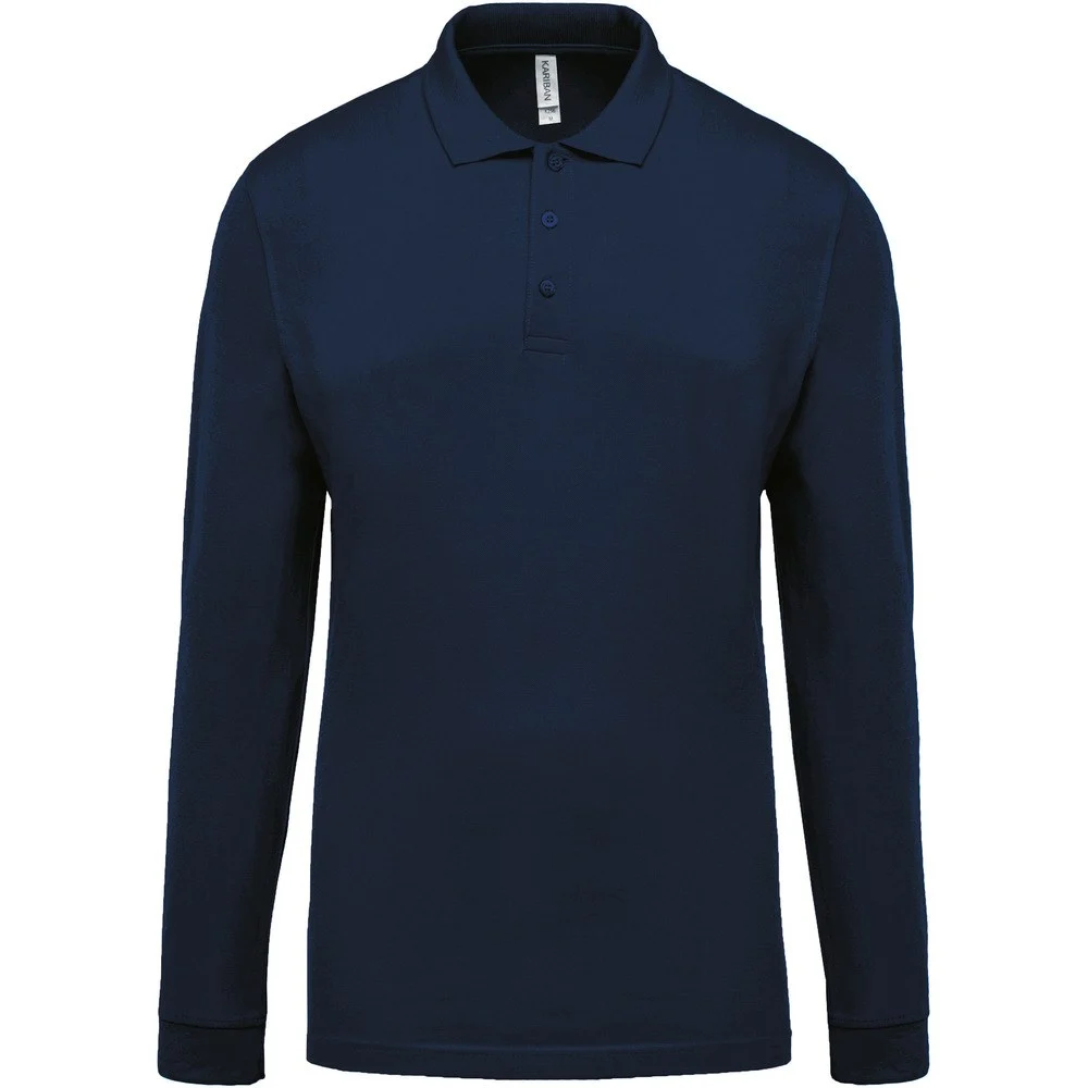 Kariban K256 Polo Lange Mouwen Heren – Marine