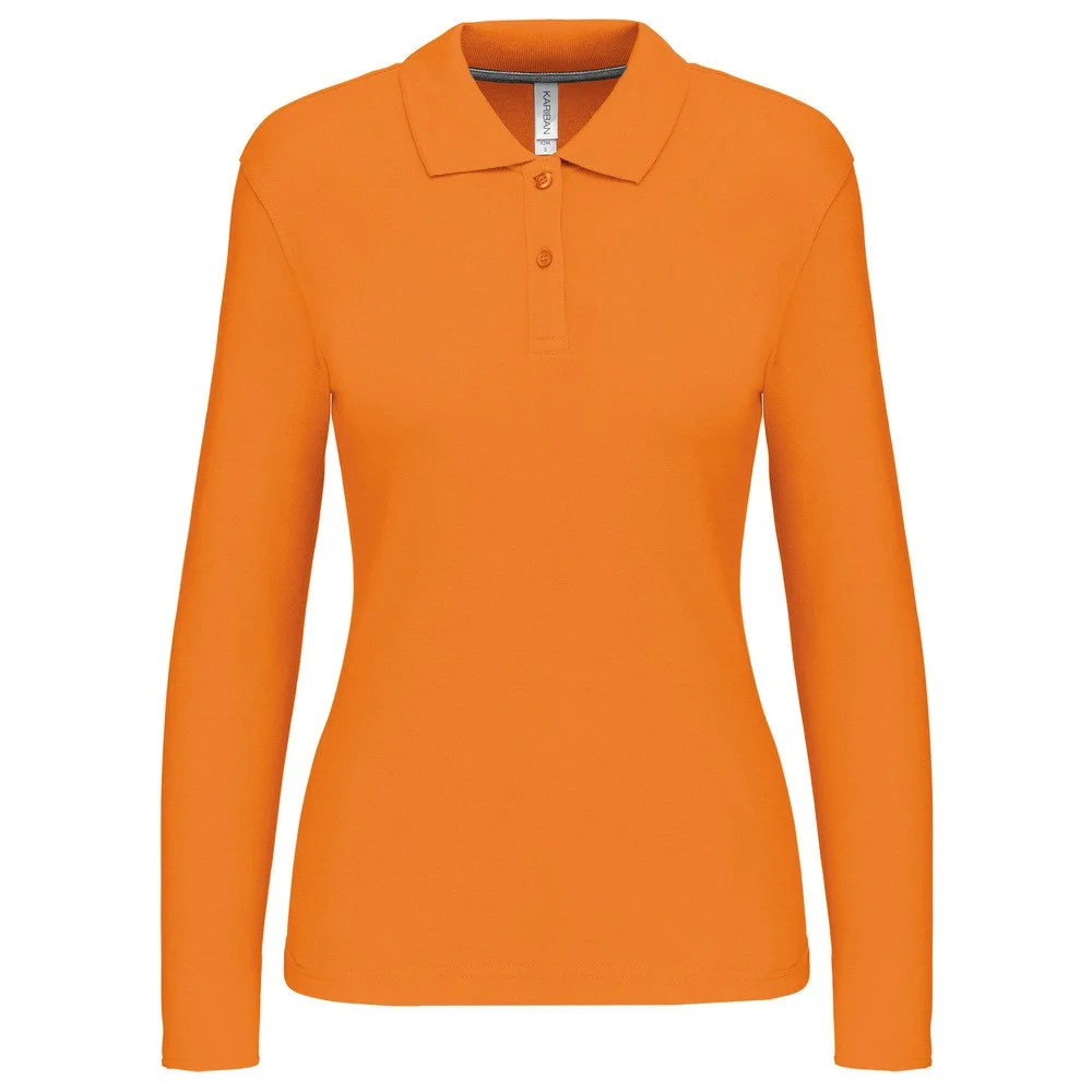 Kariban K244 Polo Lange Mouwen Dames – Oranje
