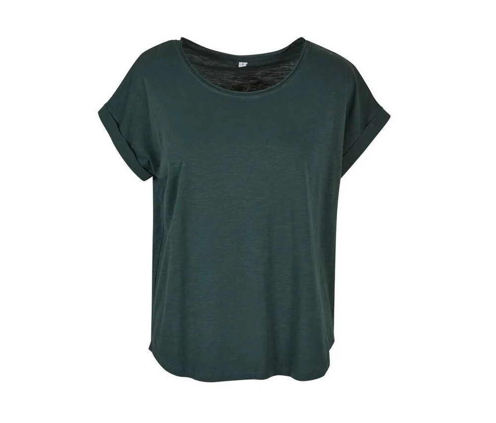 Build Your Brand BY036 T-shirt met Lange Rug Dames – Bottle Green
