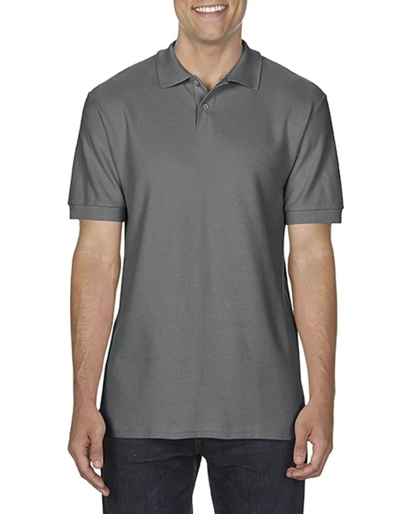 Gildan GN480 Softstyle Dubbele Piqué Polo – Charcoal