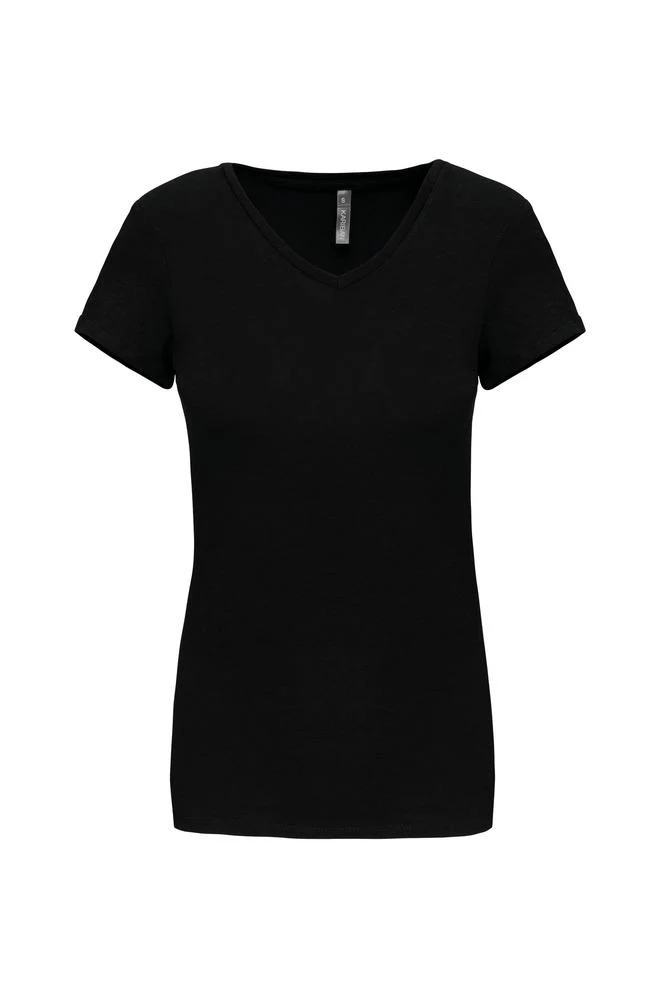 Kariban K3015 T-shirt V-hals Dames – Zwart