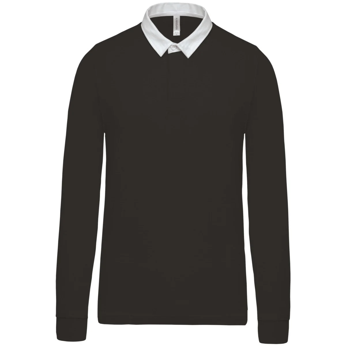 Kariban K213 Rugbypolo Heren – Zwart / Wit
