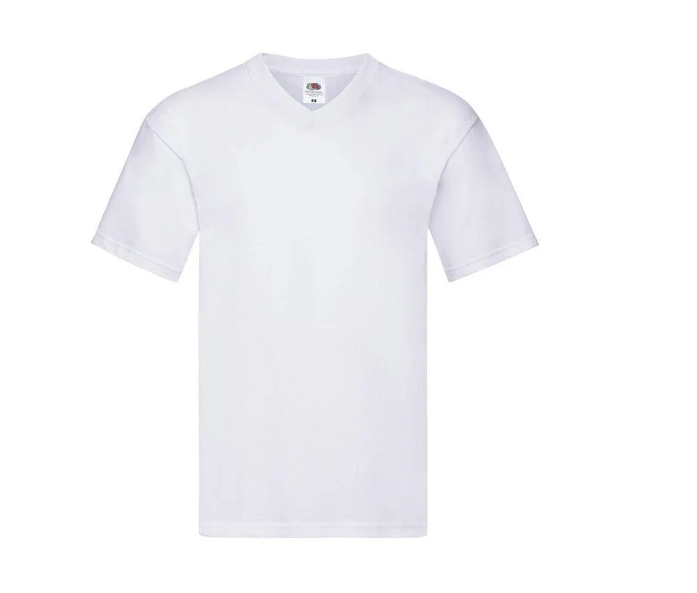 Fruit of the Loom SC224 V-hals T-shirt – White