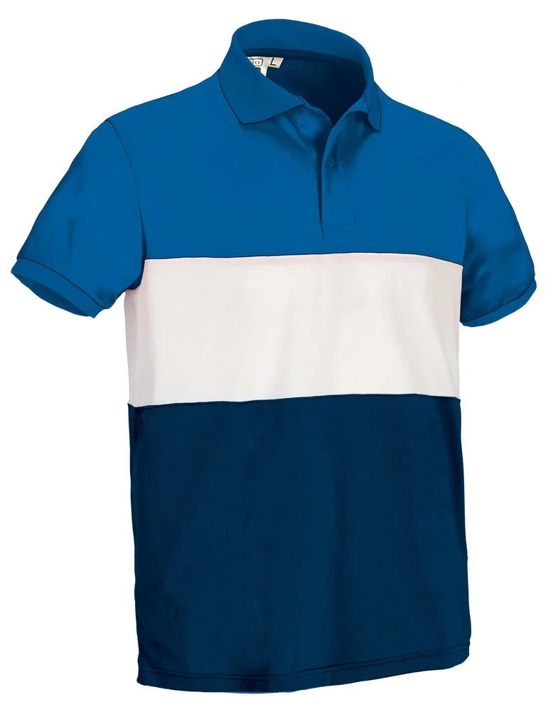 Valento POVAVAR Varsity Polo – royal blue-white-orion navy blue