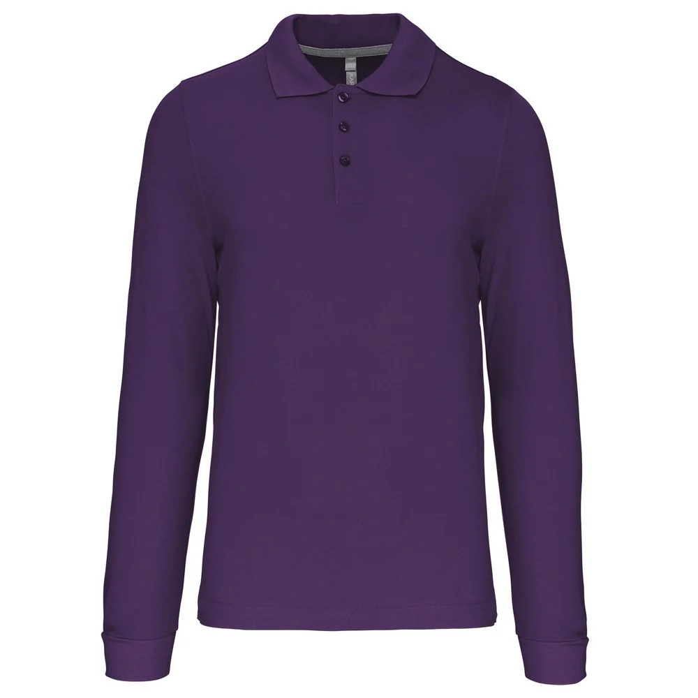 Kariban K243 Polo Lange Mouwen Heren – Paars