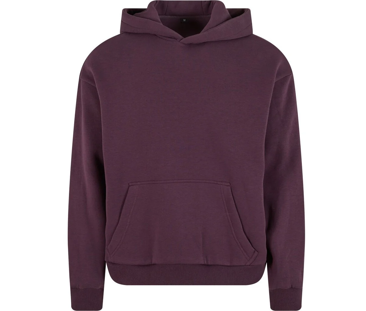Build Your Brand BY284 Fluffy Hoodie – Plum Purple
