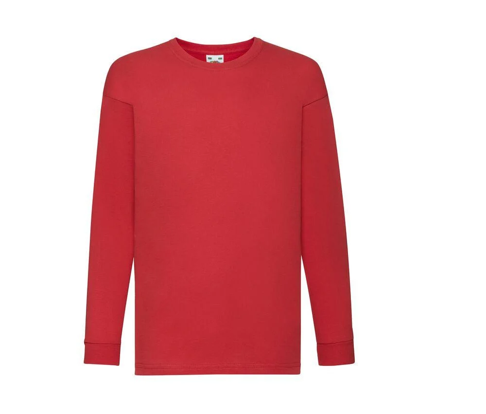 Fruit of the Loom SC6107 Kinder T-shirt Lange Mouwen – Red