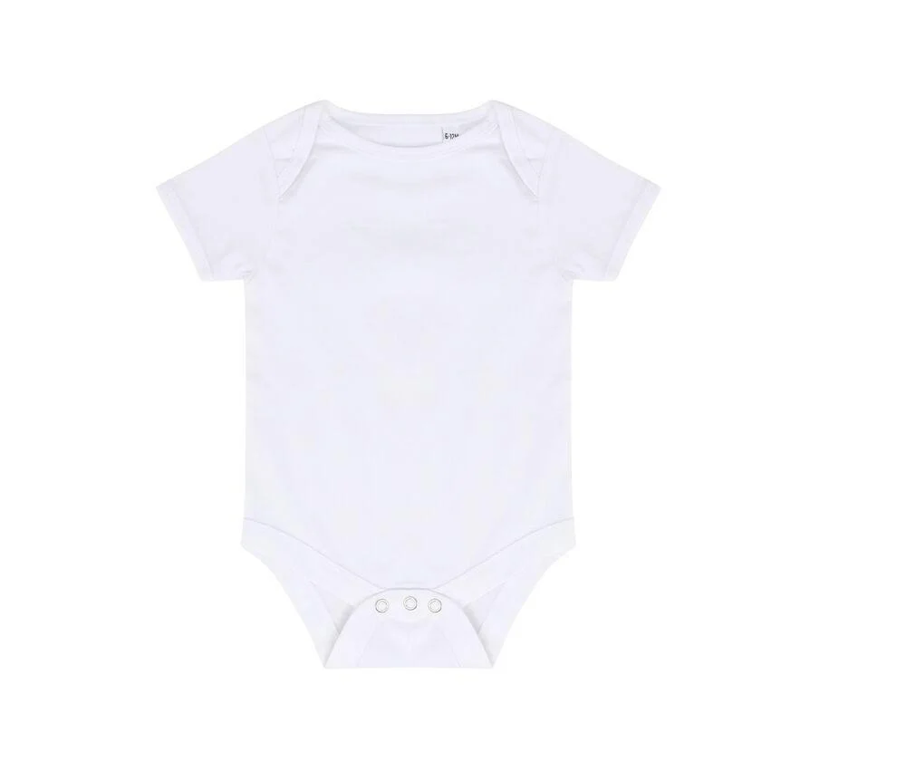 Larkwood LW500 Baby Romper Korte Mouw – White