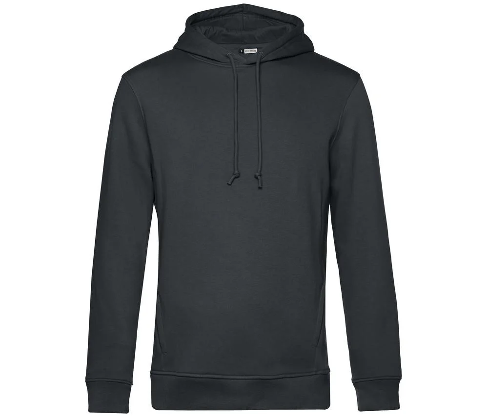 B&C BCU33B Biologische Hoodie Heren – Asphalt