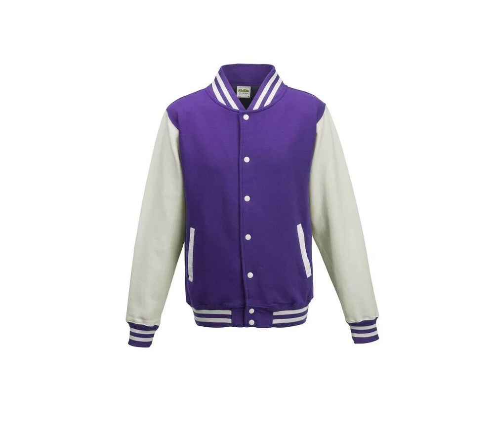 AWDIS JH043J Kinder Basketbal Sweater – Purple / White