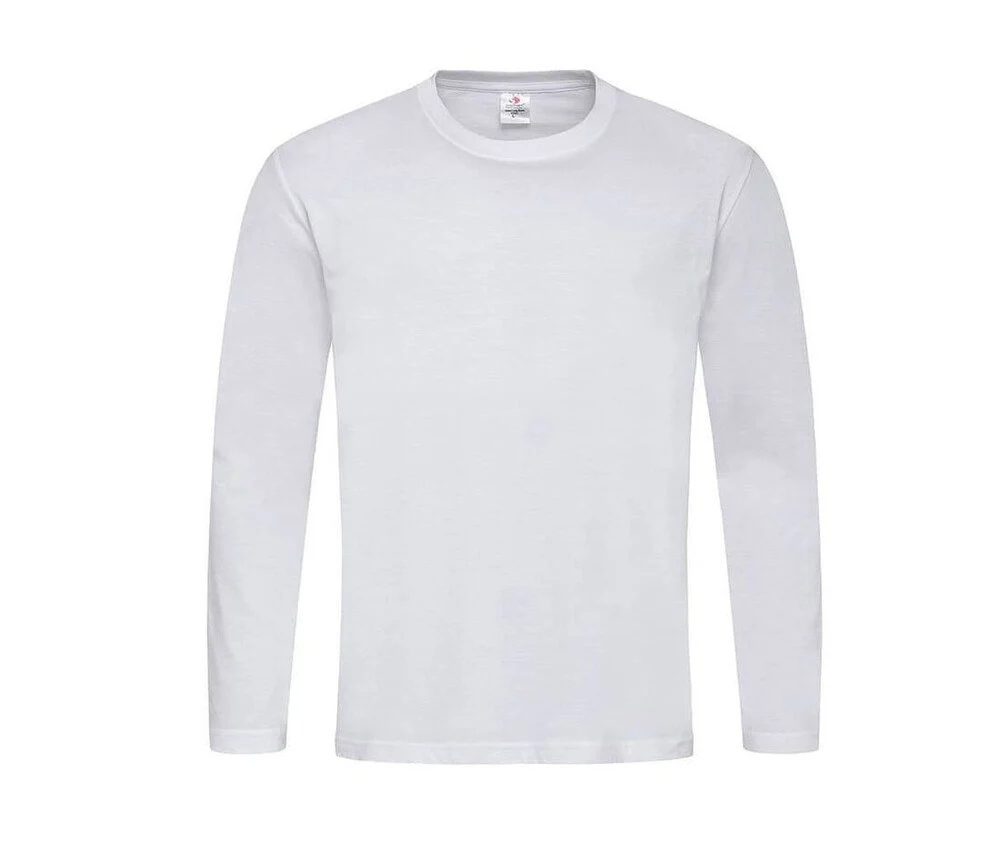 Stedman ST2500 T-shirt Lange Mouwen Heren – Wit