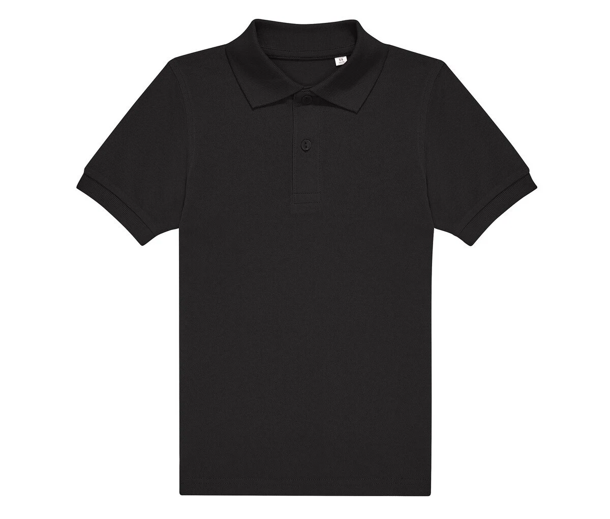 B&C BCK424 Fijne Piqué Kinderpolo – Black
