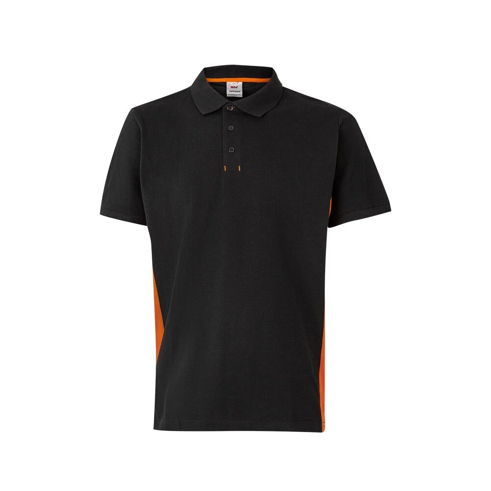 Velilla 36039 Tweekleurig Polo – Zwart/oranje