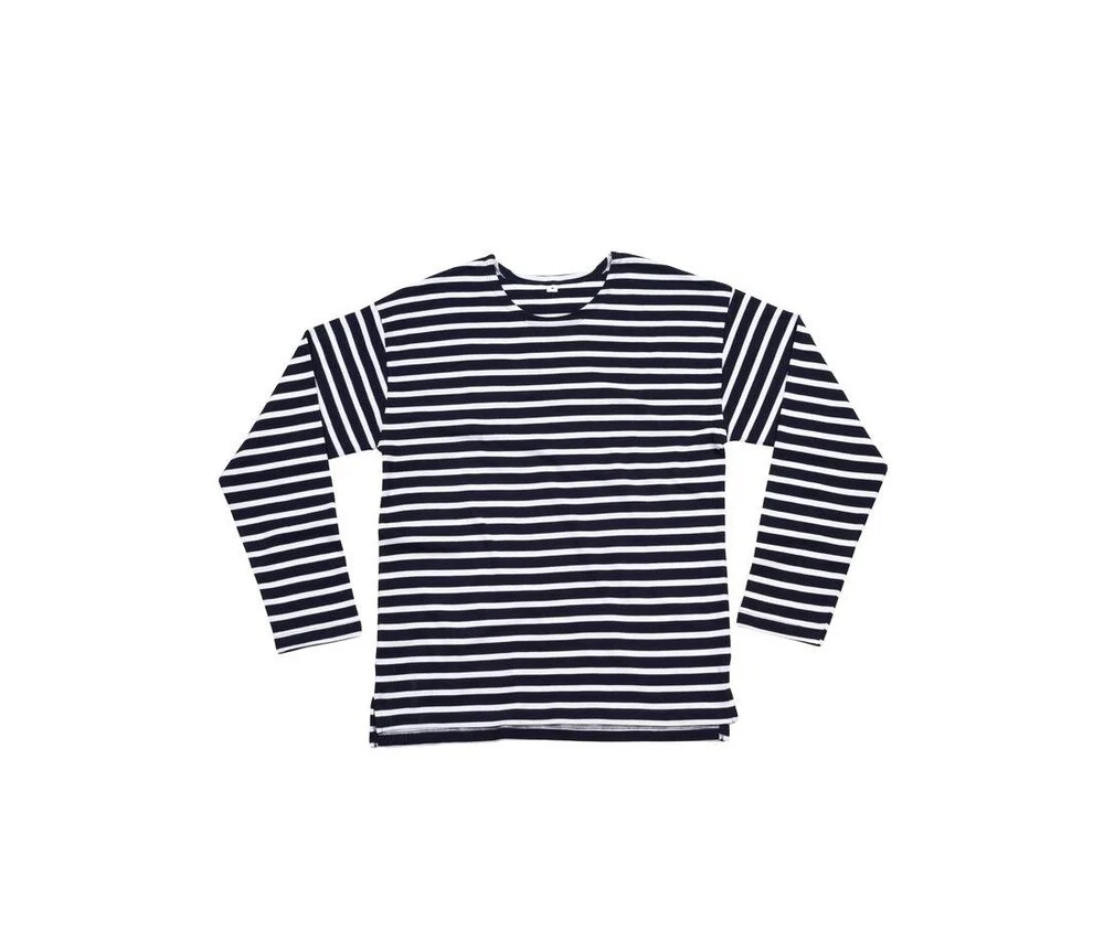 Mantis MT136 Biologisch Gestreept T-shirt – Marine / Wit