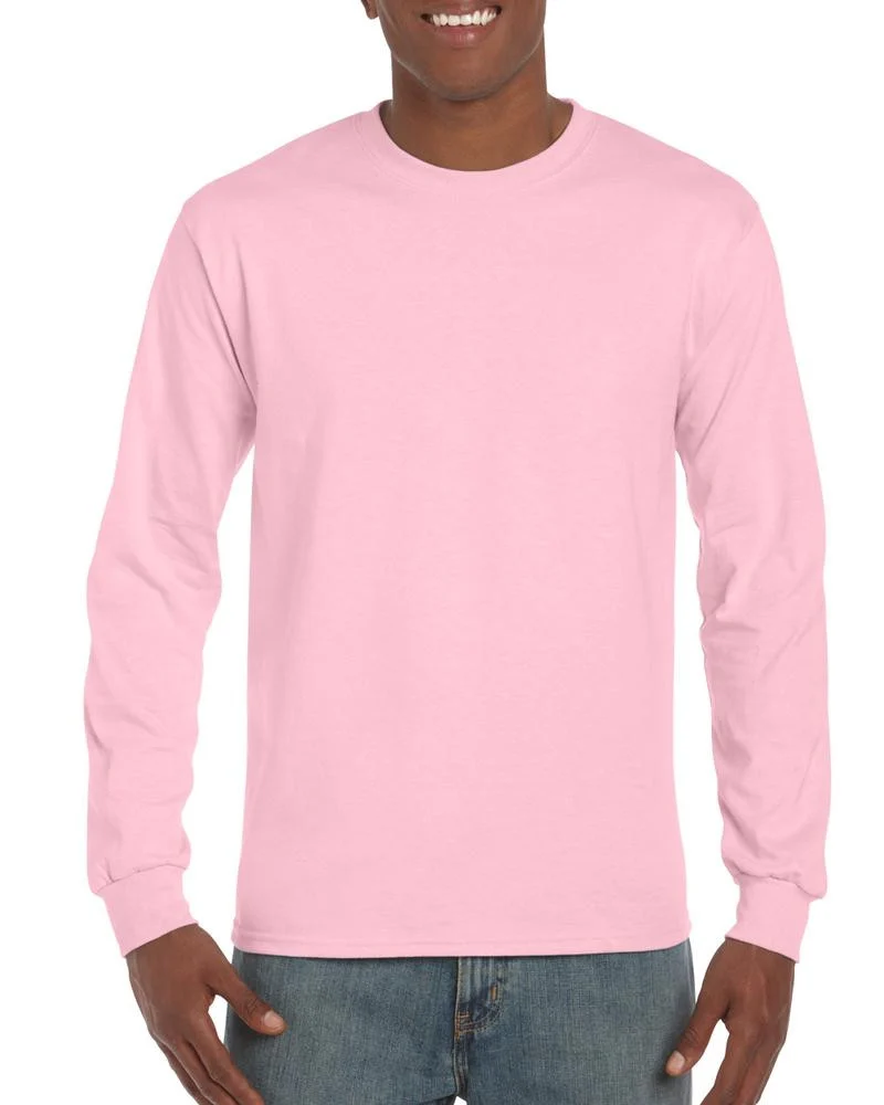 Gildan GN186 Ultra Cotton T-shirt Lange Mouwen – Light Pink