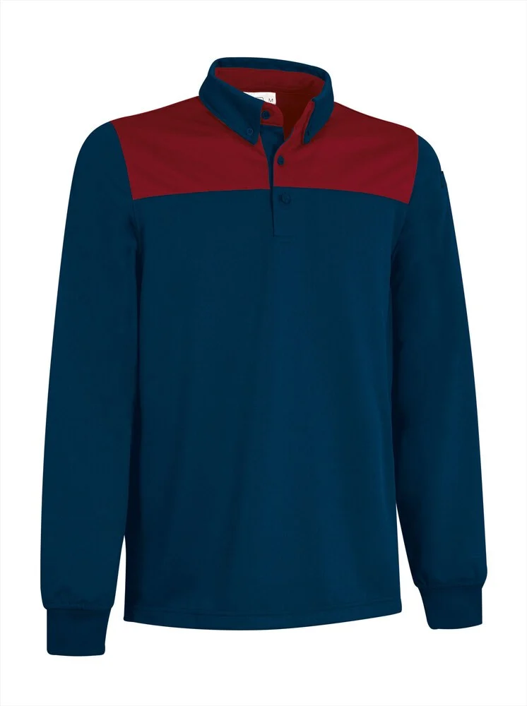 Valento POVAHUL Hurricane Polo Lange Mouwen – orion navy blue-lotto red