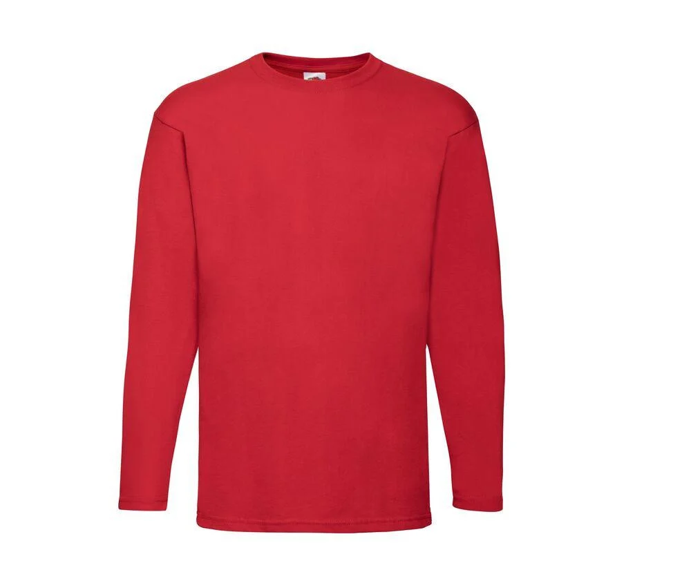 Fruit of the Loom SC233 Valueweight T-shirt Lange Mouwen – Red