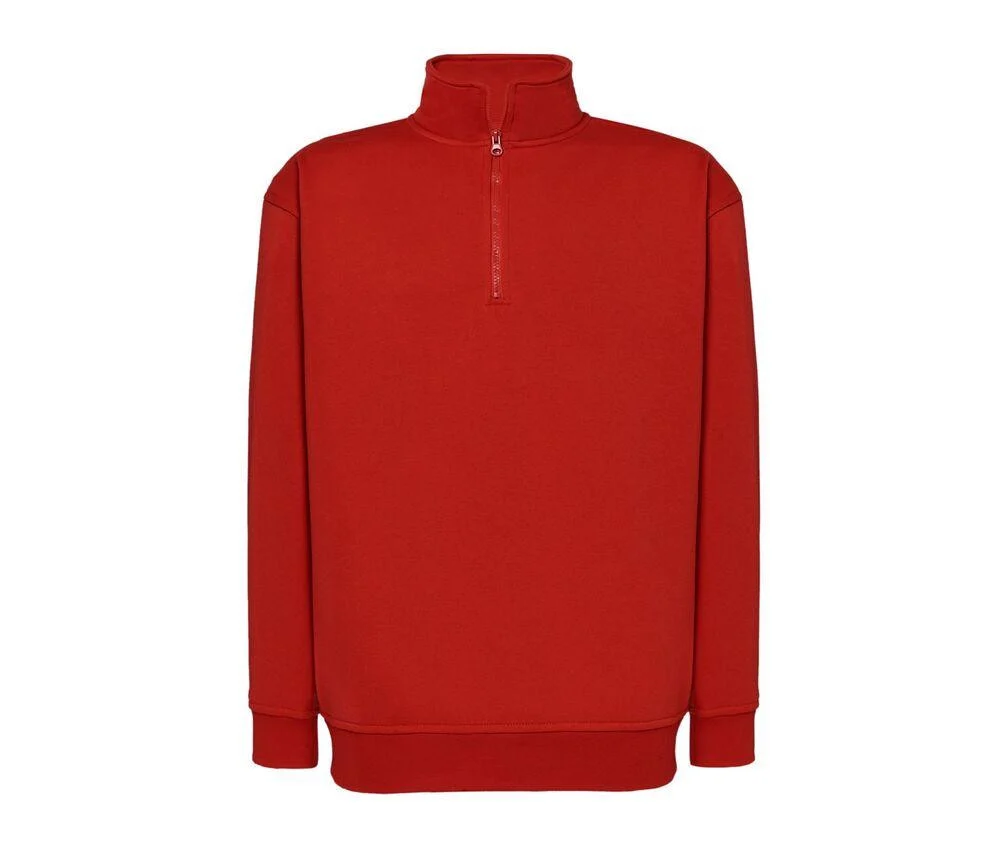 JHK JK298 Sweater met Ritskraag – Red